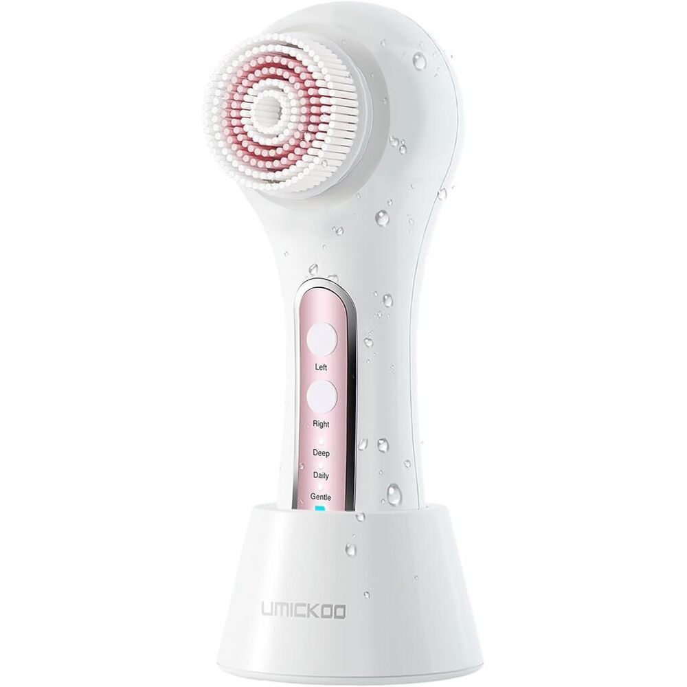 Electric Facial Cleansing Brush, 2-Way Rotating Face Scrubber For Daily & Deep